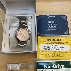 シチズン クロスシー H504-T012493 ソーラー デイト ピンク文字盤 CITIZEN XC 稼働 レディース腕時計の画像10