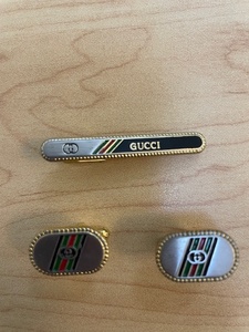 GUCCI グッチ ネクタイピン カフス セット ヴィンテージ タイピン