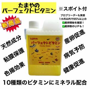 【GMめだか】たまやのパーフェクトビタミン １０００ml ※メダカ健康 繁殖 産卵 促進 ミネラル 粘膜保護 病気予防 色揚効果 