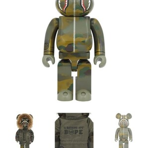 ベアブリック BE@RBRICK BAPE ALPHA アルファ ape CAMO SHARK 1000% 2023 未開封の画像3