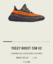 adidas アディダス YEEZY BOOST 350V2 CARBONNELUGA 28cm イージーブースト スニーカー シューズ_画像1