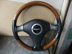 L250S Daihatsu Mira original MOMO wood leather combination steering gear outright sales 