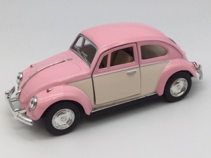 1台売り 2トーンカラー　ピンク　1/32 クラシック ビンテージルック ビートル ミニカー フォルクスワーゲン クラシックカー　VW