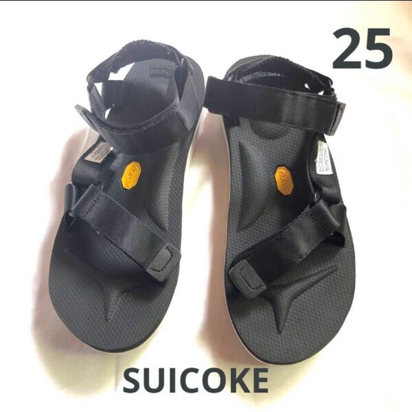 SUICOKE サンダル ストラップ ブラック 25 ビヴラムソール