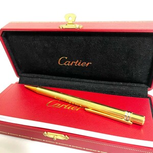 1円スタート Cartier カルティエ ボールペン　ゴールド ツイスト式 筆記用具