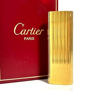 １円スタート Cartier カルティエ ガスライター ゴールド 喫煙具 オーバル