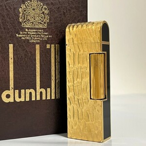 1円スタート dunhill ダンヒル ライター ガスライター ゴールド ローラー 喫煙具　a18