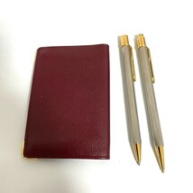 1円スタート　美品 Cartier カルティエ ライター ボールペン シャープペンシル　カードケース セット 箱付き シルバー ゴールド　マスト_画像3