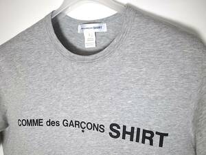 COMME des GARCONS SHIRT フロントロゴTシャツ グレー sizeL 
