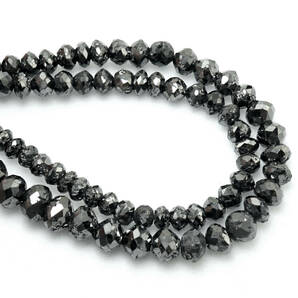 ★天然ブラックダイヤモンド ビッグサイズ 最高級 50.00ct 11.1g 43cm K18WG ネックレス ジュエリー jewelryの画像1
