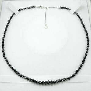 ★天然ブラックダイヤモンド ビッグサイズ 最高級 50.00ct 11.1g 43cm K18WG ネックレス ジュエリー jewelryの画像3