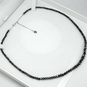 ★天然ブラックダイヤモンド ビッグサイズ 最高級 50.00ct 11.1g 43cm K18WG ネックレス ジュエリー jewelryの画像5