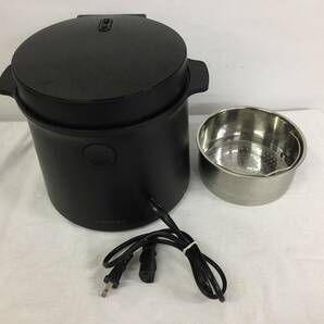 ロカボ 炊飯器  糖質カット炊飯器 (2合まで糖質カット炊き 通常炊き5合まで) 玄米 蒸し料理 JM-C20E-B ブラック 2021年製 美品の画像1