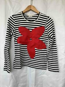 イ2 COMME des GARCONS コムデギャルソン 赤パッチワーク Tシャツ サイズXS