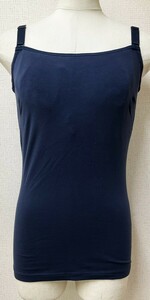 CR12174 IBK⑥[ special price ] new goods with translation large camisole H70 1 sheets blue gray cotton . front hook lady's 