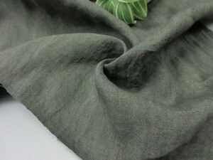 KA4350-3 * flax 100% washer processing cloth * length 1.9m| ivy gray 