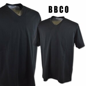 2024春夏新作【BBCO ビビコ】メンズ 半袖Tシャツ LL(50) 黒 41-2701-01-05 アンジェロ 大きいサイズ Vネック おしゃれ かっこいい @