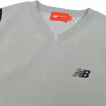 2024春夏新作★ニューバランス★レディース ニットベスト L（11号・2) グレー 012-4173503-22 new balance ゴルフ おしゃれ @_画像4