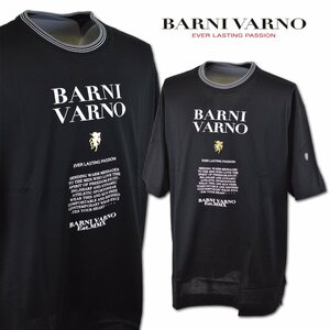 2024春夏新作【バーニヴァーノ】メンズ 半袖Tシャツ LL 黒 NTH5038-09 BARNI VARNO 大きいサイズ おしゃれ かっこいい 日本製 @