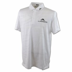 2024 spring summer new work [J. Lindberg ] men's polo-shirt with short sleeves white 46(M) 071-21250-04 J.LINDEBERG Golf stylish good-looking 