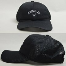 2024春夏新作 キャロウェイ メンズ キャップ帽子 黒 C24191106-1010 callaway ゴルフ カジュアル メッシュ かっこいい ＠_画像2