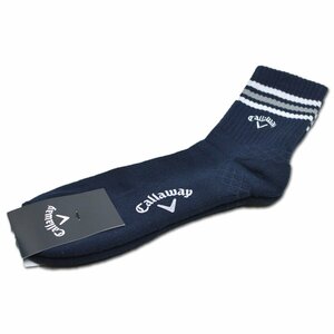 2024 new work Callaway men's socks socks navy blue C24193104-1120 callaway Golf casual stylish good-looking 