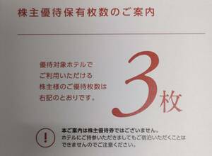 サムティ　株主優待券　3枚　女性名義　取引ナビによる通知