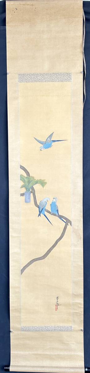 [Japanese ink] [Copy] Hanging scroll [Yumekata] Birds Japan / Flowers and birds, painting, Japanese painting, flowers and birds, birds and beasts