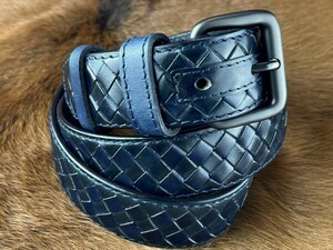 skystore*CB-427C original leather blue -ply thickness meat thickness mesh compilation included leather belt 