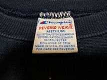 ■M【◎状態良◎】90’s～♪VINTAGE USA製 Champion REVERSE WEAVE ミシガン カレッジ プリント スウェット トリコ刺繍 リバースウィーブ■_画像2