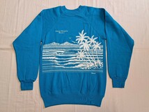 ■【デッドストック】80’s～♪VINTAGE USA製 Hanes (ヘインズ) HAWAII ラグラン スウェット ヴィンテージ OLD SURF ビーチ【Sサイズ】■_画像1