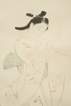 【真作】掛軸「菊池契月 踊」共箱 二重箱 明治昭和 日本画家 京都画壇 菊池芳文門下 絵画_画像5