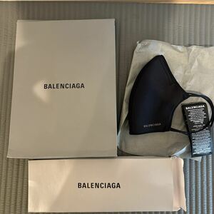 BALENCIAGA バレンシアガ マスク ナイロン×ポリウレタン ロゴ BLACK