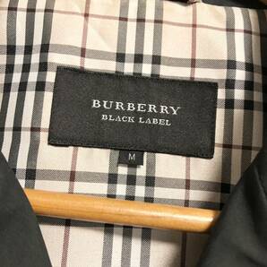 【サイズM】BURBERRY BLACKLABEL バーバリーブラックレーベル スプリングコート Pコート ブラック 黒 ボタン刻印 裏地バーバリーチェックの画像6