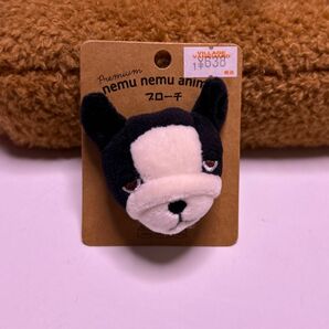 新品　プレミアムねむねむアニマルズ　ブローチ　ブブル チャーム マスコット　動物　犬　ドッグ　ブルドッグ　ミニ　ぬいぐるみ