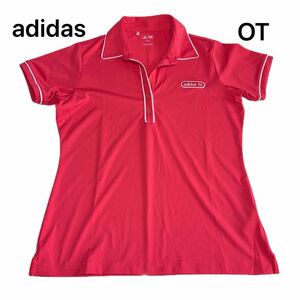 美品 adidas ゴルフ　ゴルフウェア　Tシャツ　ポロシャツ　レディース　OT LL 半袖　ピンク　春夏　