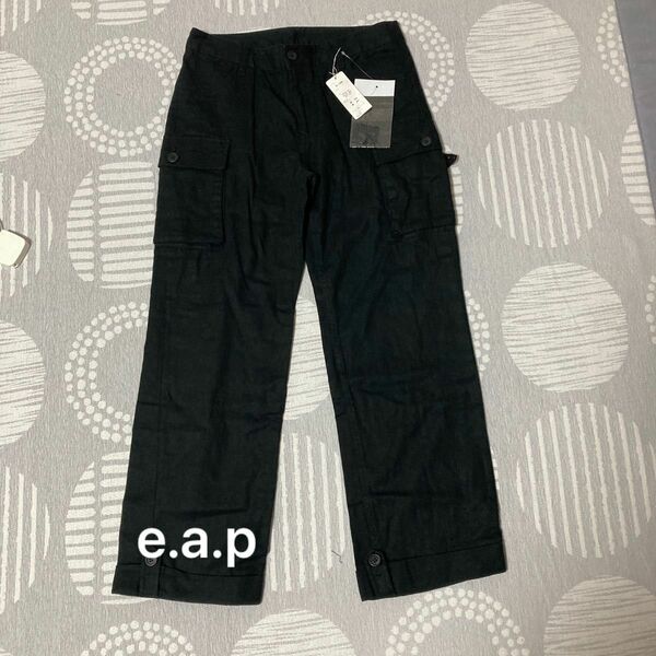 新品未使用　e.a.p レディース　パンツ　ブラック　リボン付き　Lサイズ