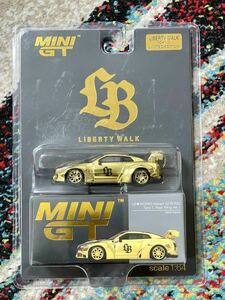 MINI GT LIBERTY WALK 1/64 Nissan GT-R R35 Type1 Rear Wing ver 1 Gold Series ミニGT 日産 TSM MODEL リバティーウォーク (原宿店限定)