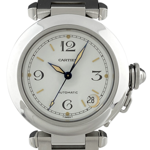 カルティエ CARTIER パシャC W31015M7 腕時計 SS 自動巻き ホワイト ユニセックス 【中古】