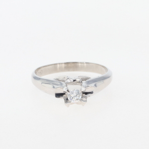 メレダイヤ デザインリング プラチナ 指輪 リング 11.5号 Pt900 ダイヤモンド レディース 【中古】