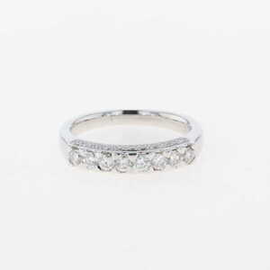メレダイヤ デザインリング プラチナ 指輪 リング 5.5号 750 ダイヤモンド レディース 【中古】