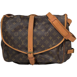 ルイ・ヴィトン Louis Vuitton ソミュール 35 斜め掛け ショルダーバッグ モノグラム ブラウン M42254 レディース 【中古】