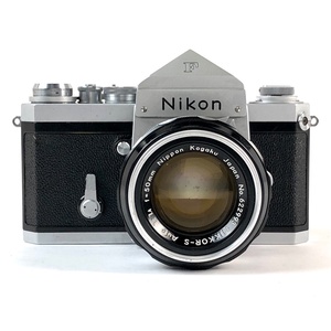 ニコン Nikon F アイレベル シルバー + NIKKOR-S 50mm F1.4 非Ai フィルム マニュアルフォーカス 一眼レフカメラ 【中古】