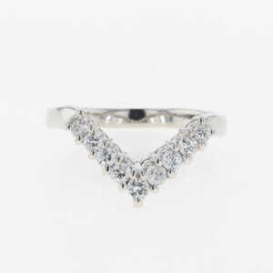 メレダイヤ デザインリング プラチナ 指輪 リング 14号 Pt900 ダイヤモンド レディース 【中古】