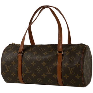 ルイ・ヴィトン Louis Vuitton パピヨン 30 バレルバッグ 筒型 旧旧型 ハンドバッグ モノグラム ブラウン M51365 レディース 【中古】