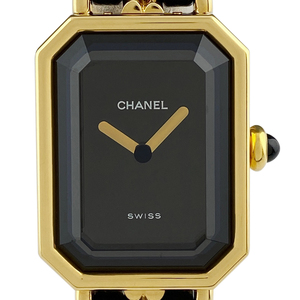  Chanel CHANEL Premiere L size H0001 wristwatch SS leather quartz black lady's [ used ]