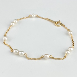 tasakiTASAKI pearl design bracele YG yellow gold arm wheel pearl bracele K18 pearl lady's [ used ]