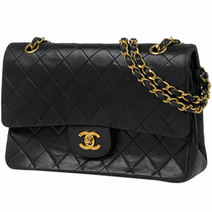 【ジャンク品】シャネル CHANEL マトラッセ Wフラップ チェーン ショルダーバッグ ココマーク レザー ブラック A01112 レディース 【中古】