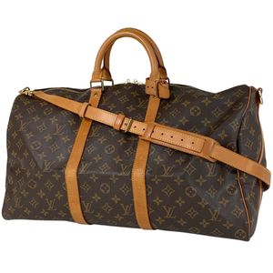 ルイ・ヴィトン Louis Vuitton キーポル バンドリエール 50 ショルダーバッグ ボストンバッグ モノグラム ブラウン M41416 レディース 中古