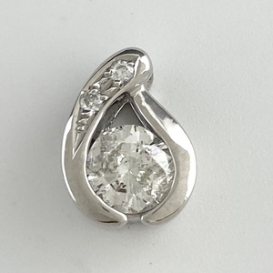  diamond pendant top platinum mere diamond pendant top Pt900 diamond lady's [ used ]